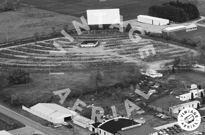 vintage aerial Sky Top Drive-In Theatre, St. Louis